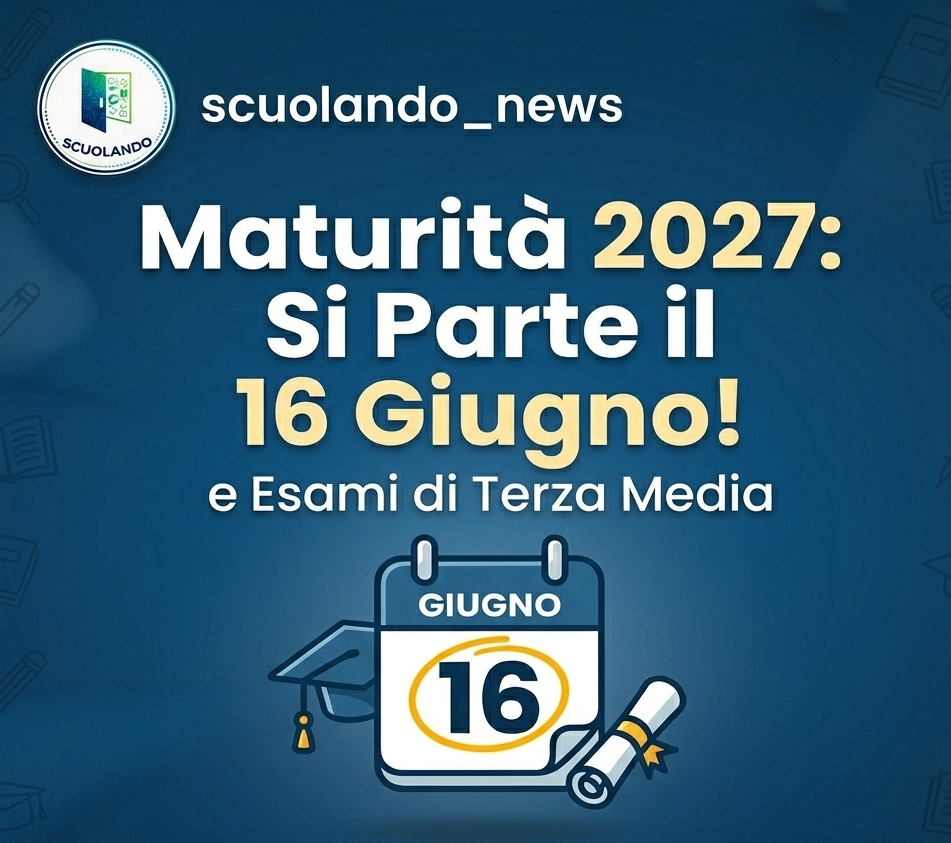 Calendario Scolastico 2026/2027: date Maturità e novità