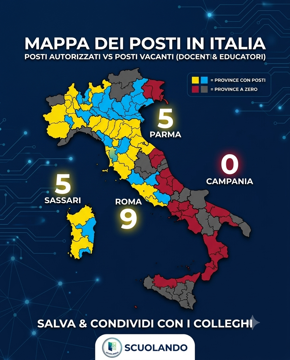 Assunzioni Personale Educativo 2026/27: Mappa Posti e Regione