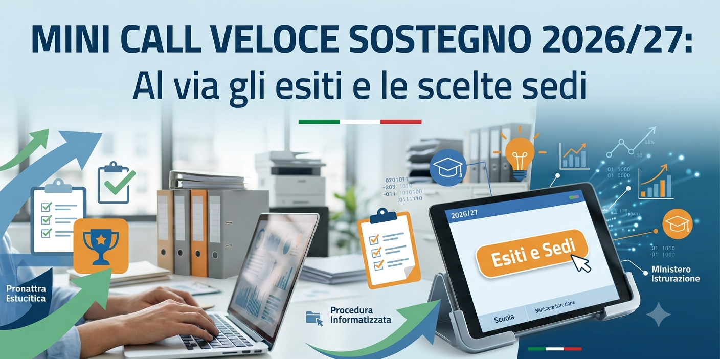 Mini Call Veloce Sostegno 2026/27: Al via gli esiti e le scelte sedi [IN AGGIORNAMENTO] VENETO