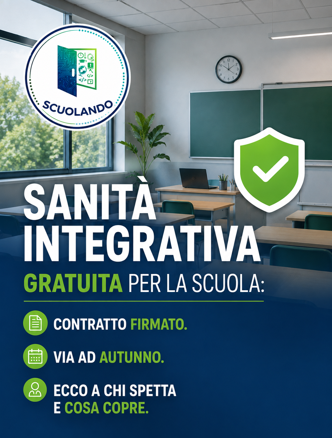 Assicurazione sanitaria integrativa scuola: via alla polizza gratuita
