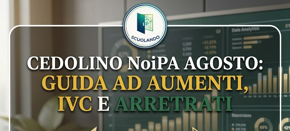 Cedolino NoiPA agosto: guida ad aumenti, IVC e arretrati