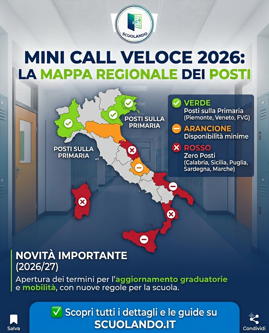 Mini Call Veloce Sostegno: Mappa Posti e Disponibilità USR