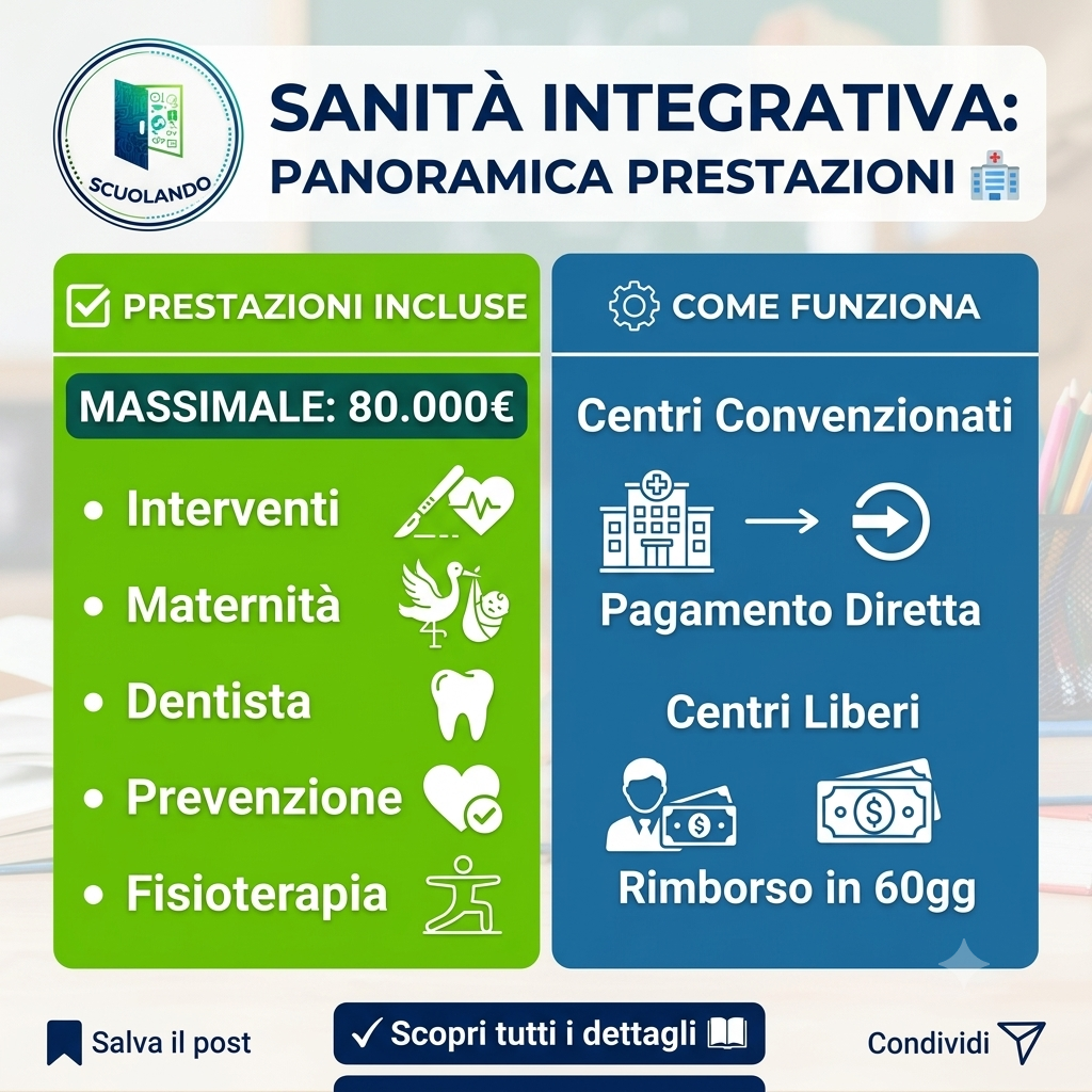 Polizza Sanitaria Scuola: Massimale fino a 80.000 Euro e Cure Dettagliate.