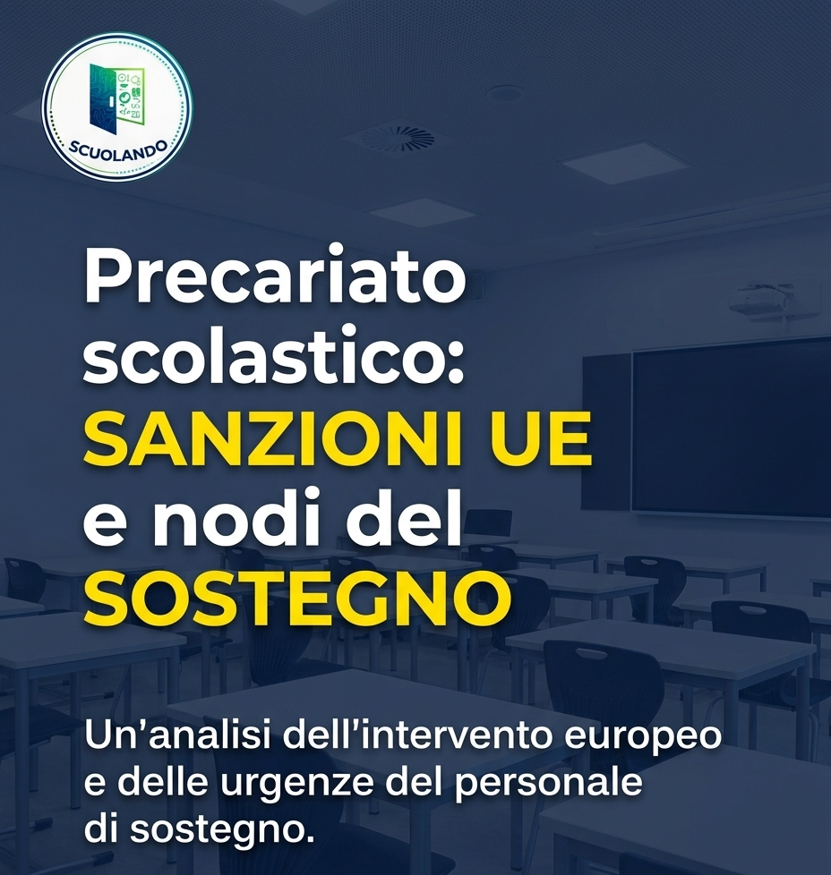 Precariato scolastico: sanzioni UE e nodi del sostegno